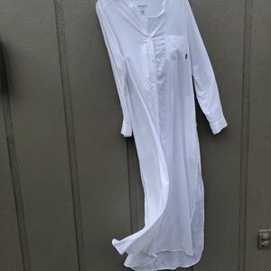 NEW WITH TAGS! Donna Karan Long Collared Shirt Tail Dress